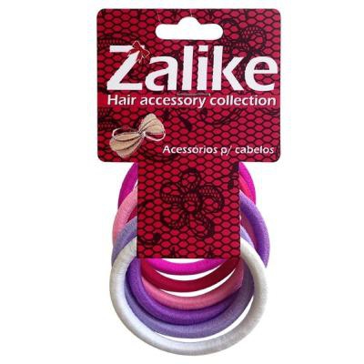 Elástico para Cabelos Zalike sem Metal 3mm Colorido 6 Unidades